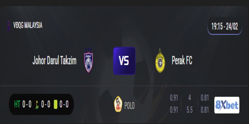 Trực tiếp Johor Darul Takzim vs Perak FC 19:15, ngày 24/02/2025 - Vebozi.cc