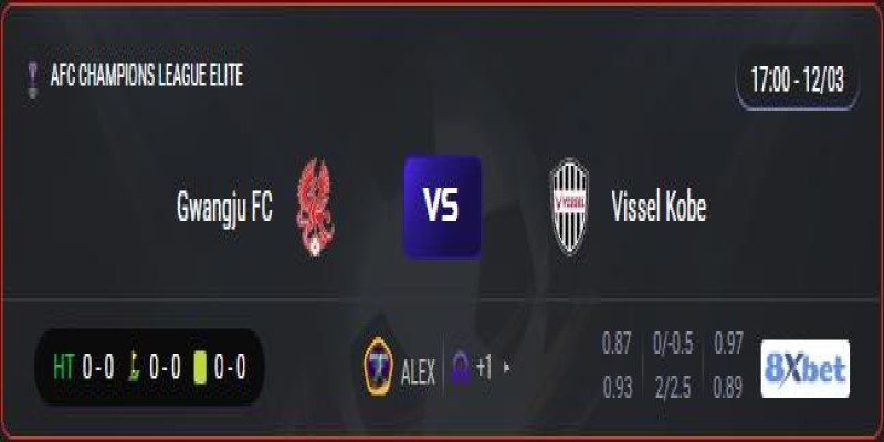 Xem trực tiếp Gwangju FC vs Vissel Kobe vào lúc 17:00, ngày 12/03/2025