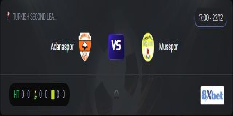 Trực tiếp Adanaspor vs Musspor 17:00, ngày 22/12/2025