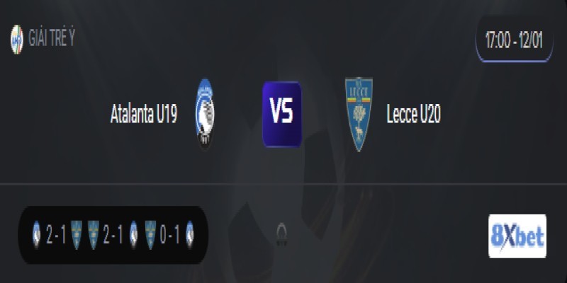 Trực tiếp Atalanta U19 vs Lecce U20 17:00, ngày 12/01/2026
